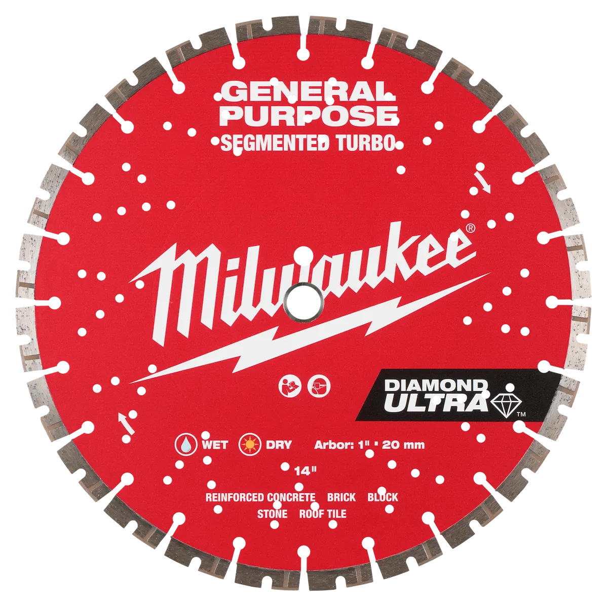 14" DIAMOND ULTRA™ Segmented Turbo, General Purpose Diamond Blade