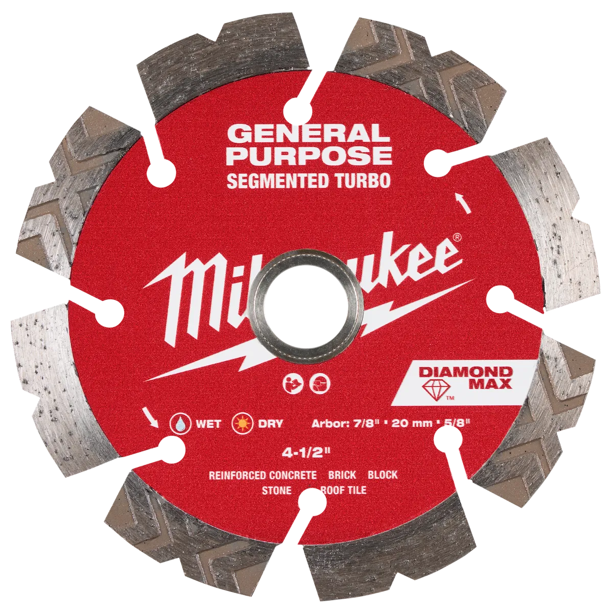 4-1/2" DIAMOND MAX™ Segmented Turbo, General Purpose Diamond Blade
