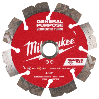 4-1/2" DIAMOND MAX™ Segmented Turbo, General Purpose Diamond Blade