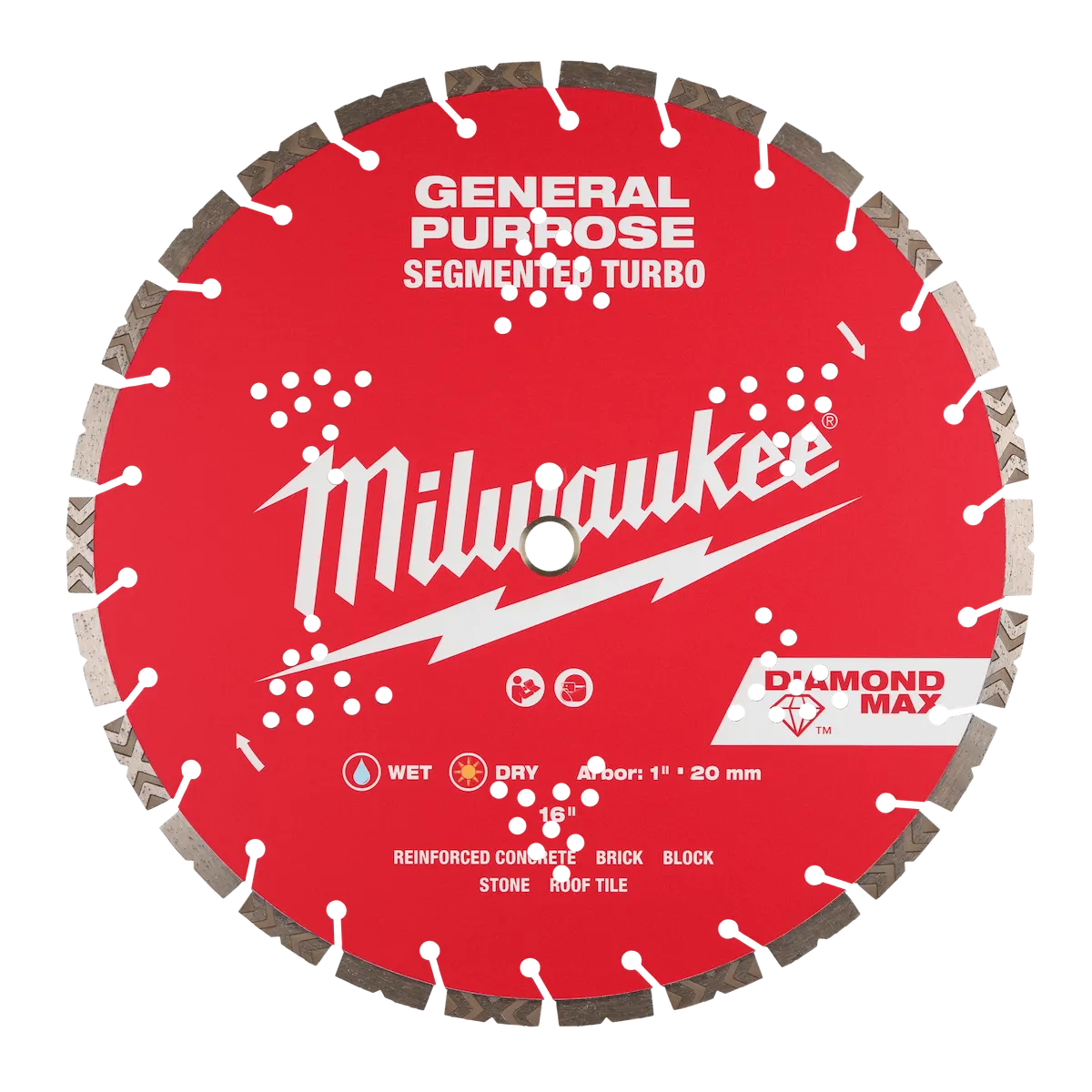 16" DIAMOND MAX™ Segmented Turbo, General Purpose Diamond Blade