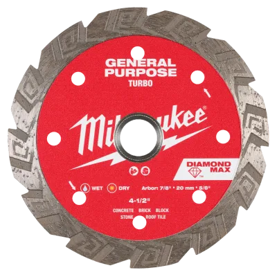 4-1/2" DIAMOND MAX™ Turbo, General Purpose Diamond Blade