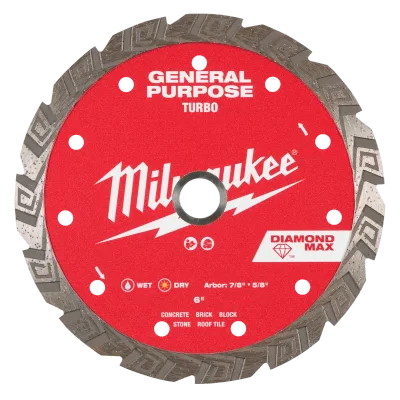 6" DIAMOND MAX™ Turbo, General Purpose Diamond Blade