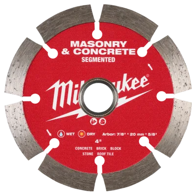 4" Segmented Masonry & Concrete Diamond Blade