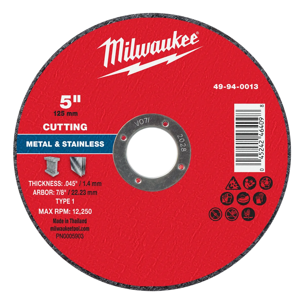 5" x .045" x 7/8" Metal Cut Off Wheel -Type 1
