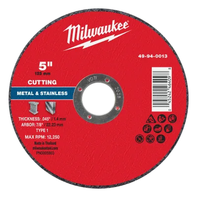 5" x .045" x 7/8" Metal Cut Off Wheel -Type 1