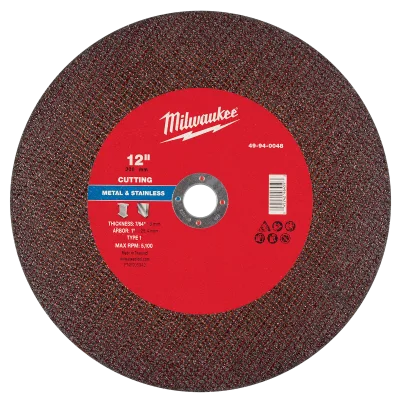 12" x 7/64" x 1" Metal Cut Off Wheel -Type 1