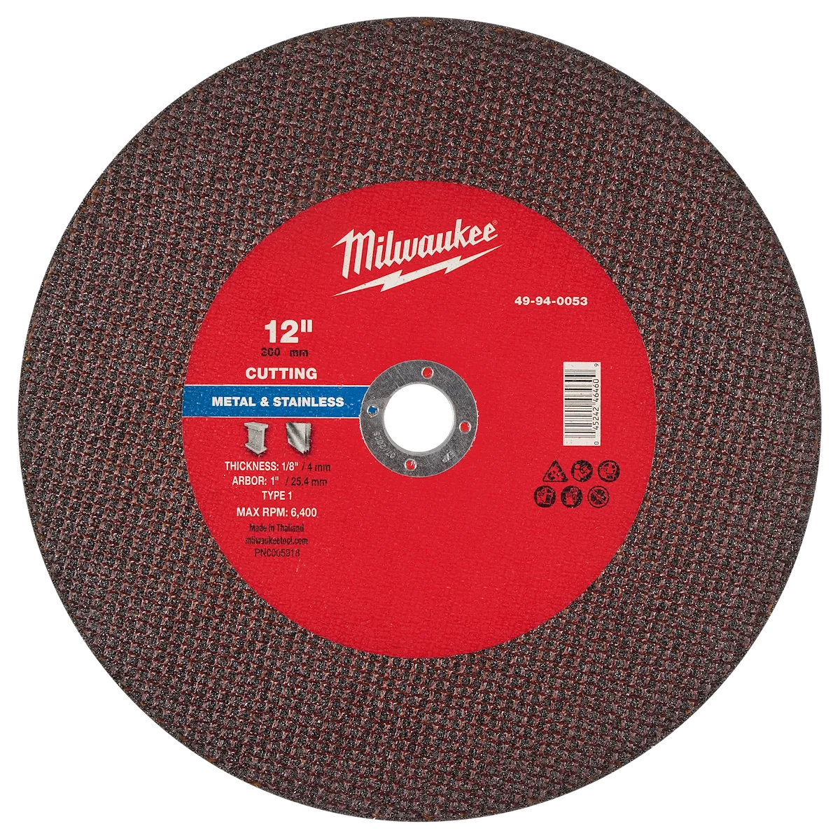 12" x 1/8" x 1" Metal Cut Off Wheel -Type 1