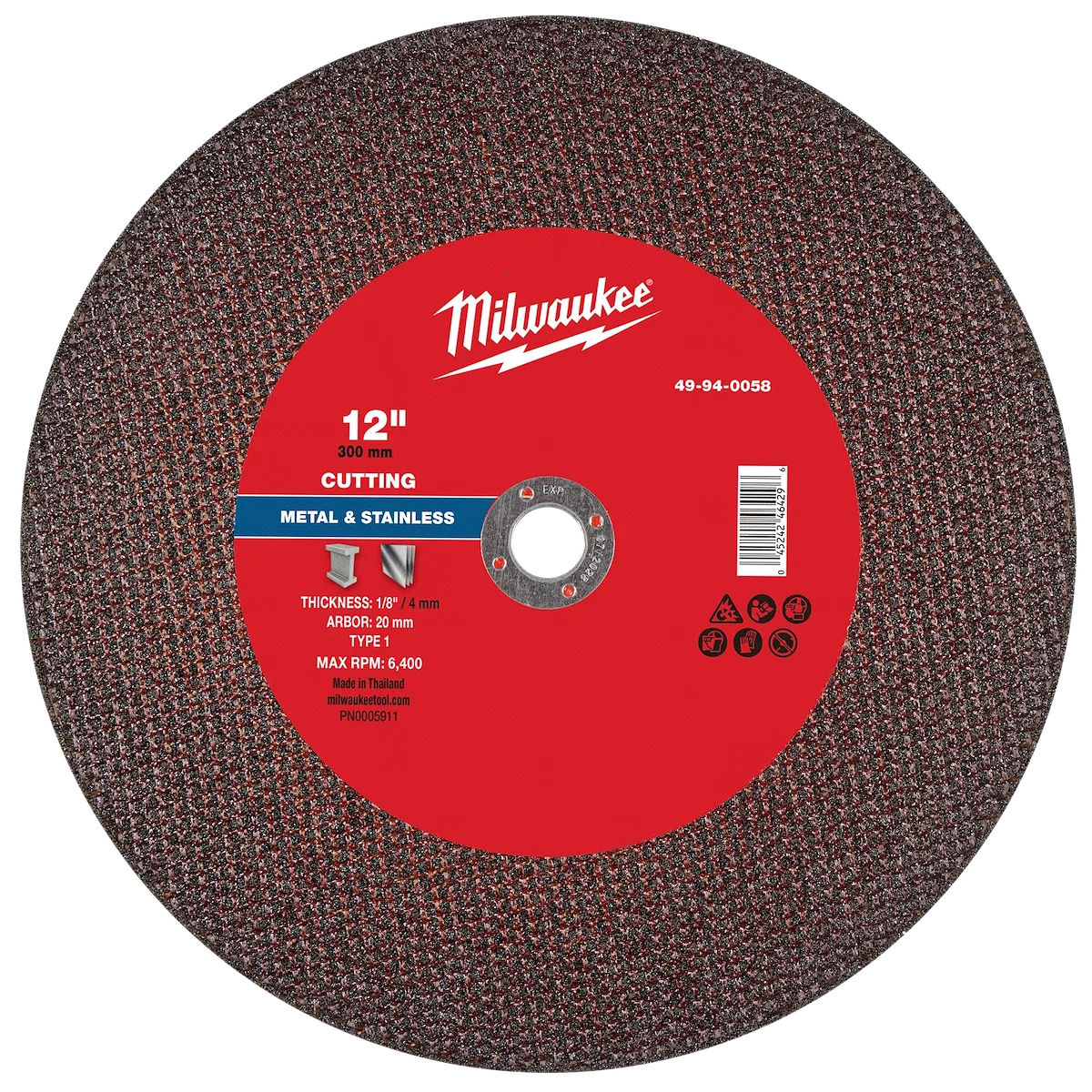 12" x 1/8" x 20mm Metal Cut Off Wheel -Type 1