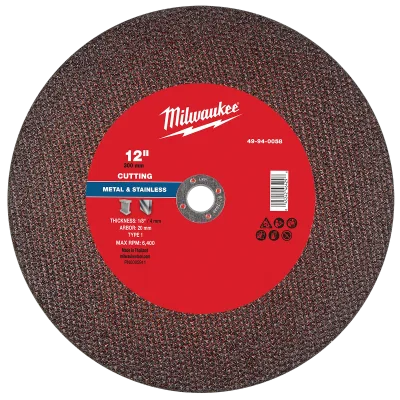 12" x 1/8" x 20mm Metal Cut Off Wheel -Type 1