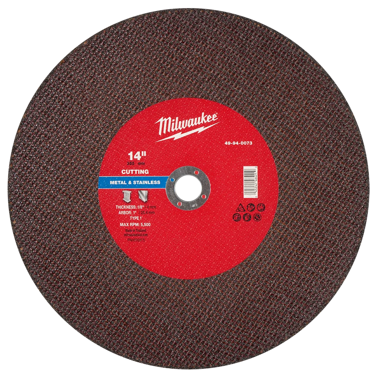 14" x 1/8" x 1" Metal Cut Off Wheel -Type 1