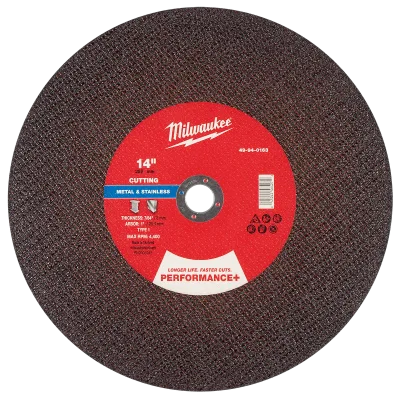 14" x 7/64" x 1" Performance+ Metal Cut Off Wheel - Type 1