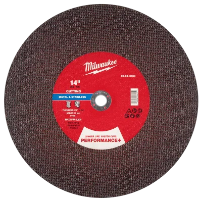 14" x 1/8" x 20mm Performance+ Metal Cut Off Wheel - Type 1