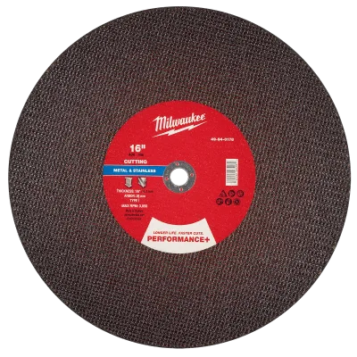 16" x 1/8" x 20mm Performance+ Metal Cut Off Wheel - Type 1