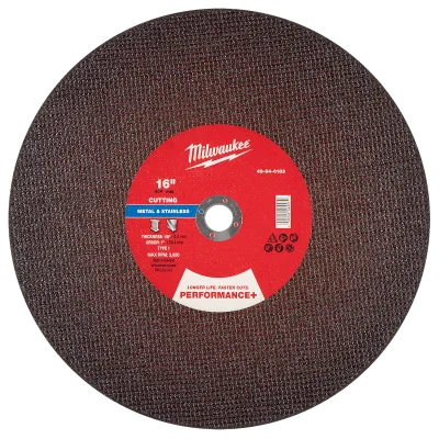 16" x 1/8" x 1" Performance+ Metal Cut Off Wheel - Type 1