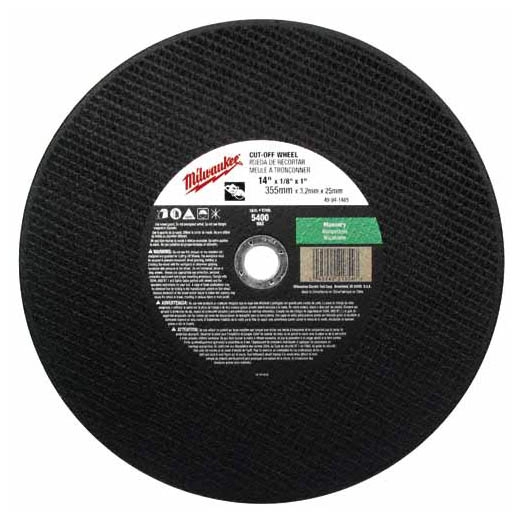 Milwaukee Tool 14" x 1/8" x 1" Cut-Off Wheel (Type 1) 49-94-1475