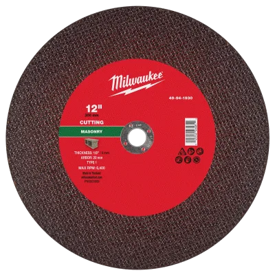 12" x 1/8" x 20mm Masonry Cut Off Wheel -Type 1