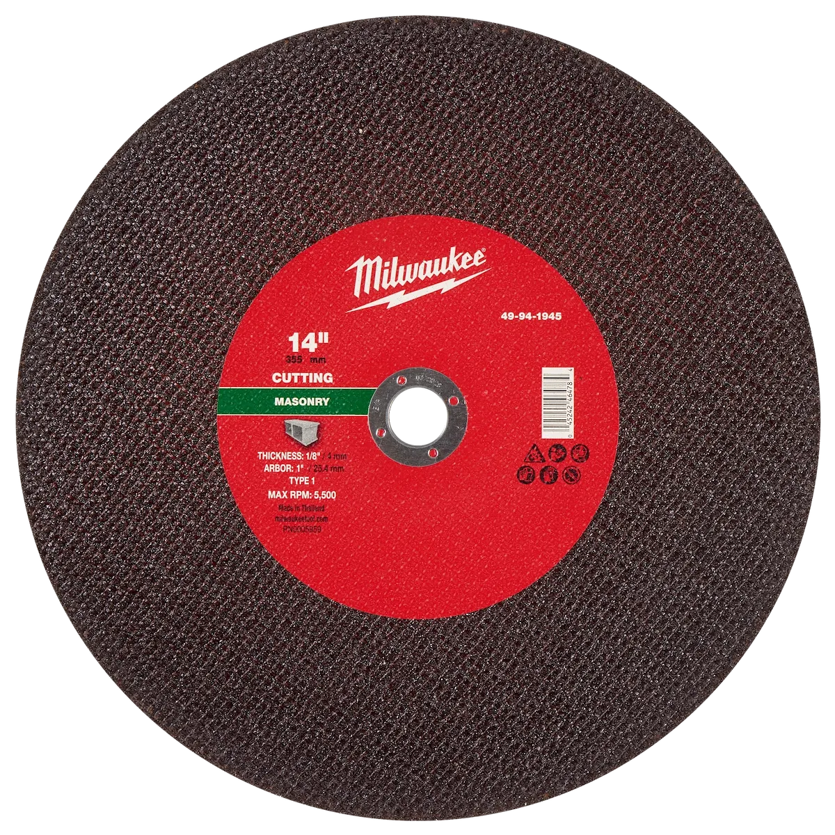 14" x 1/8" x 20mm Masonry Cut Off Wheel -Type 1