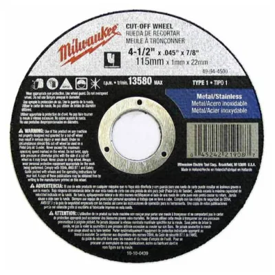 4-1/2" x .045" x 7/8" Cut-Off Wheel (Type 1)