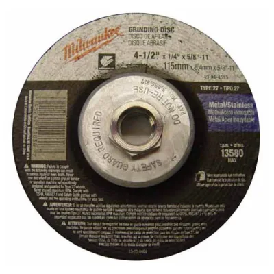 Milwaukee Tool 4-1/2" x 1/4" x 5/8-11" Grinding Wheel (Type 27) 49-94-4515