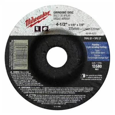 Milwaukee Tool 5" x 1/4" x 7/8" Grinding Wheel (Type 27) 49-94-5080