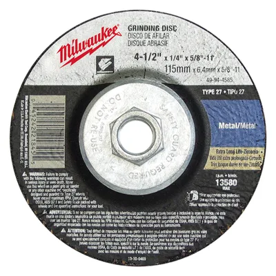 Milwaukee Tool 9" x 1/4" x 5/8-11" Grinding Wheel (Type 27) 49-94-9085