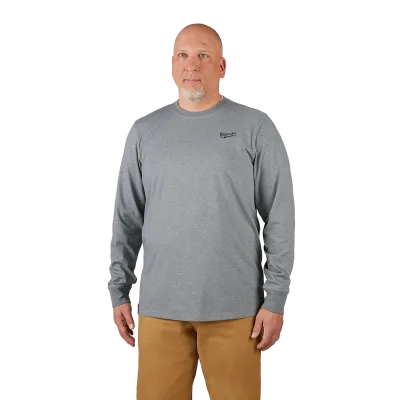FREEFLEX™ Hybrid Work Tee Long Sleeve, Gray, 3X-LARGE