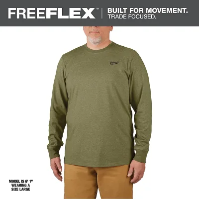 FREEFLEX™ Hybrid Work Tee Long Sleeve, Green, Large