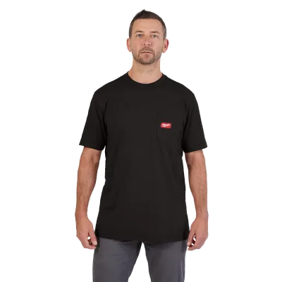 GRIDIRON™ Pocket T-Shirt Short Sleeve, Black, Medium