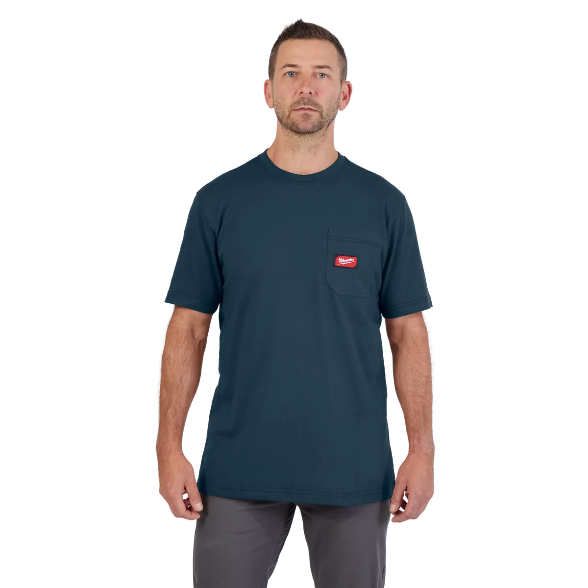 GRIDIRON™ Pocket T-Shirt Short Sleeve, Blue, Small