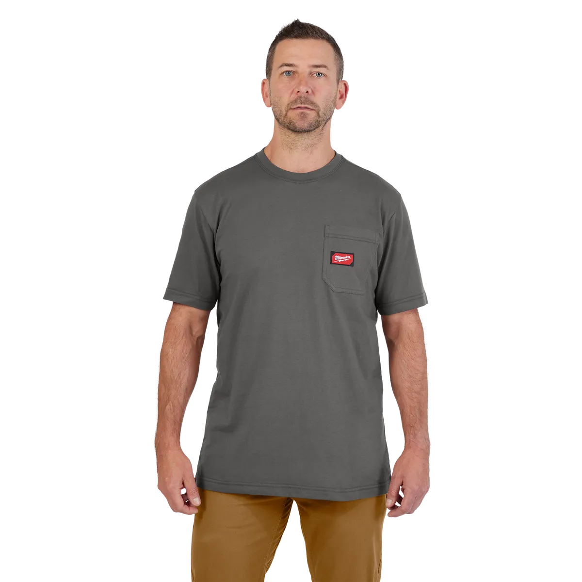 GRIDIRON™ Pocket T-Shirt Short Sleeve, Gray, 2X-LARGE