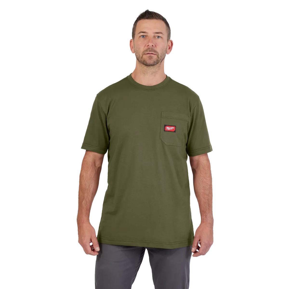 GRIDIRON™ Pocket T-Shirt Short Sleeve, Green, Medium