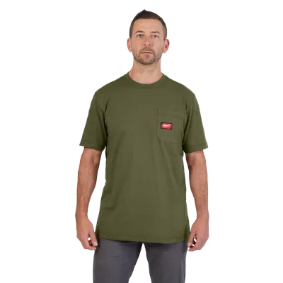 GRIDIRON™ Pocket T-Shirt Short Sleeve, Green, Medium
