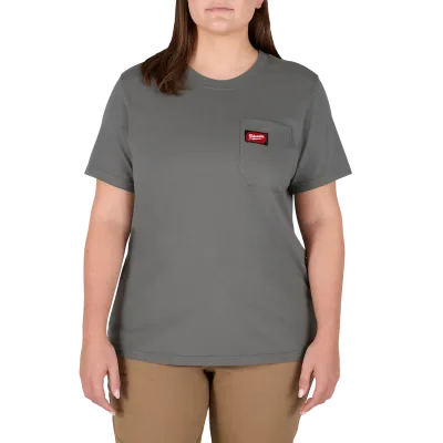 Women's GRIDIRON™ Pocket T-Shirt - Short Sleeve Gray XL