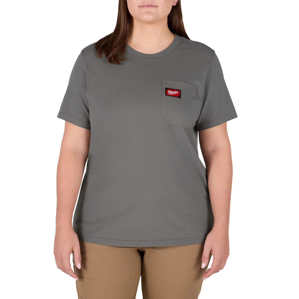 Women's GRIDIRON™ Pocket T-Shirt - Short Sleeve Gray XS