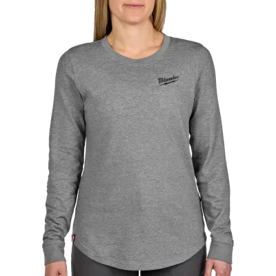 Women's FREEFLEX™ Hybrid Tee - Long Sleeve Gray 2X