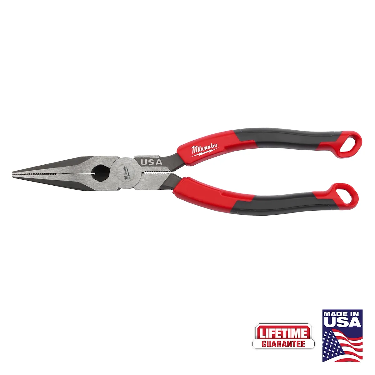 Milwaukee Tool 8" Long Nose Comfort Grip Pliers (USA) LONG-NOSE-PLIERS-USA