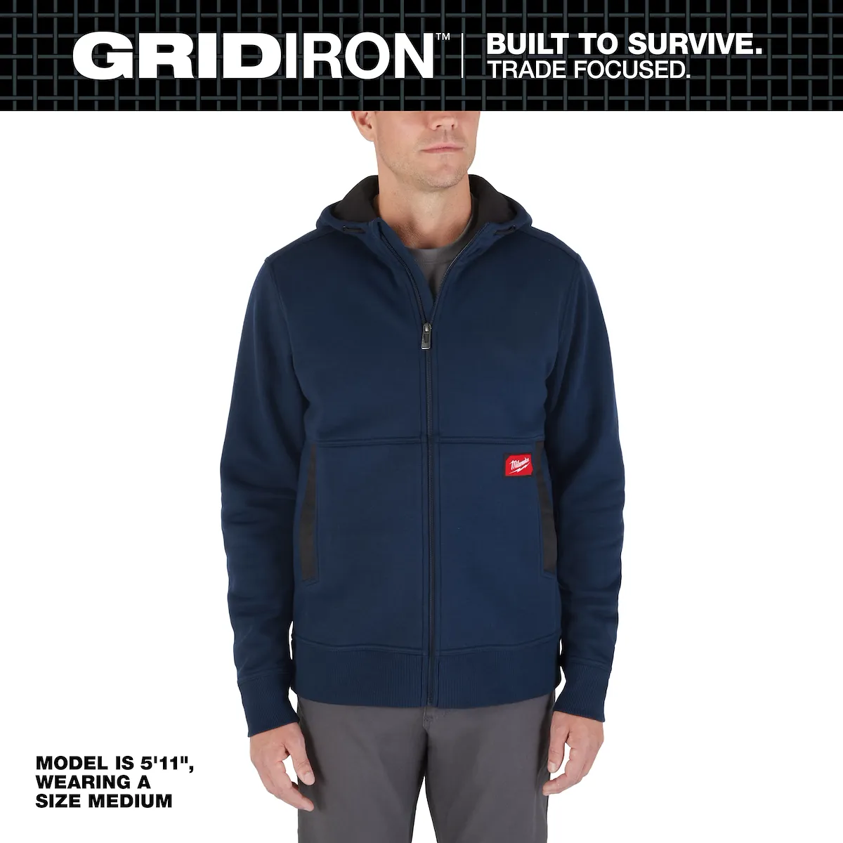 Milwaukee Tool GRIDIRON™ Full-Zip Hoodie M250U-XL