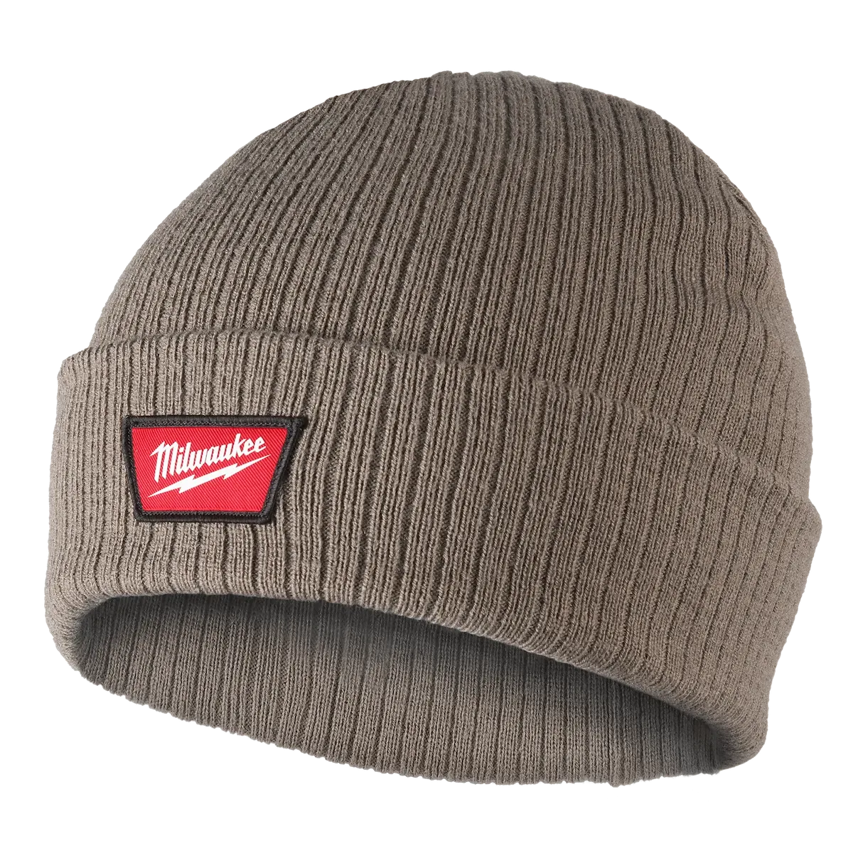 Rib-Knit Cuffed Beanie Brown