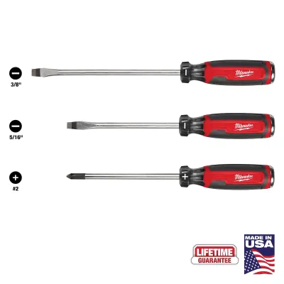 3/8" Slotted 8" Cushion Grip Demolition Screwdriver (USA)