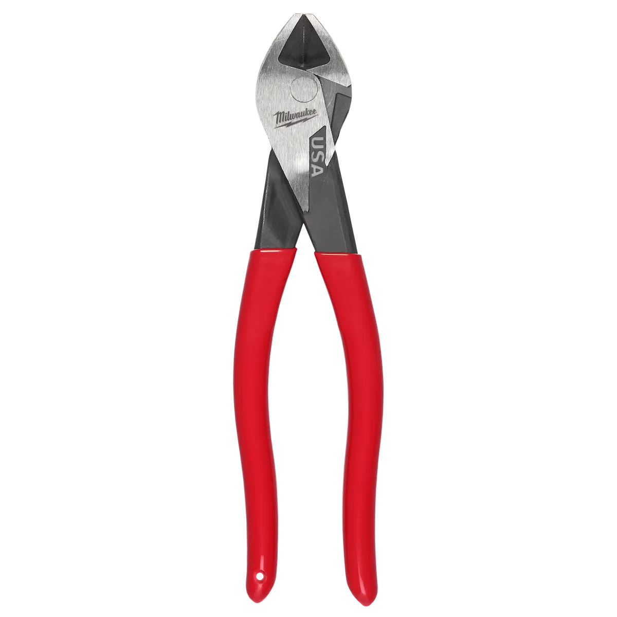 8" Angled Head Diagonal Dipped Grip Cutting Pliers (USA)