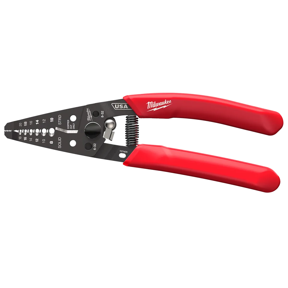 8-20 AWG Dipped Grip Wire Stripper & Cutter (USA)