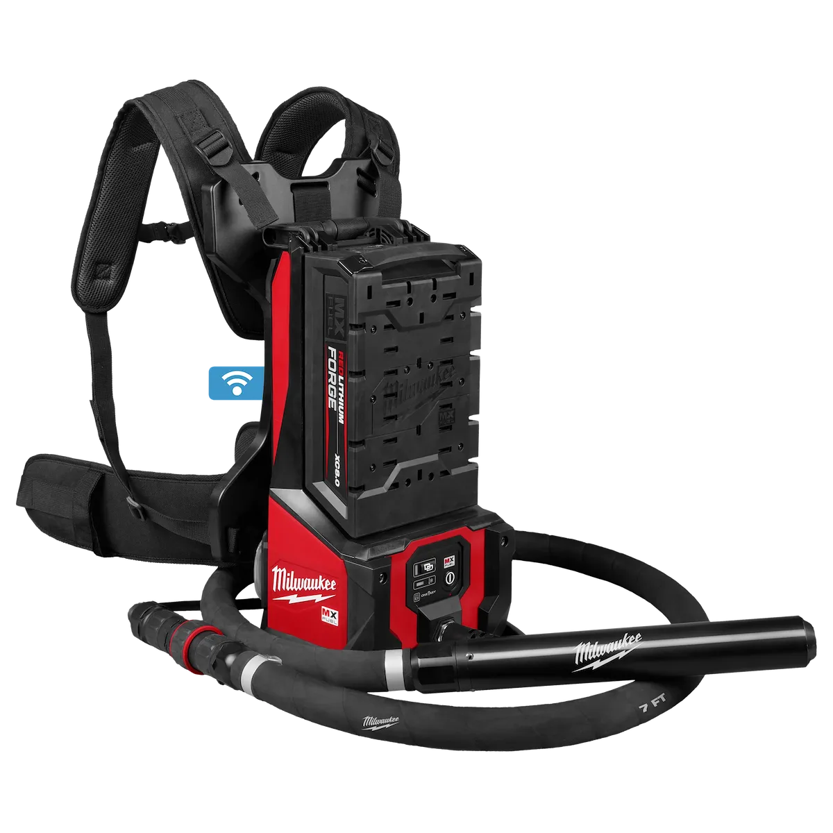MX FUEL™ Backpack High Cycle Concrete Vibrator Kit w/ 7' Whip / 1.75" Head