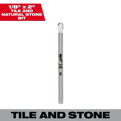 Milwaukee Tool 1/8" Granite and Stone Bit NATURAL-STONE-BITS