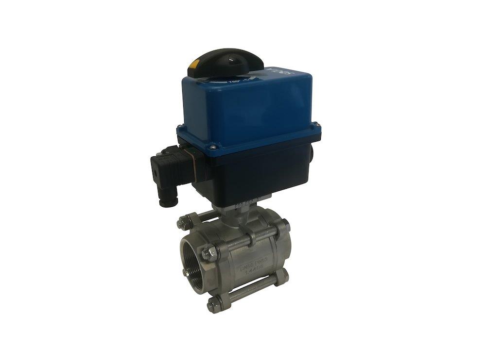 Modentic V-158 Ball Valve with Actuator 316/316/RTFE coupling/coupling electrical - 3/4", 3/4", 63bar