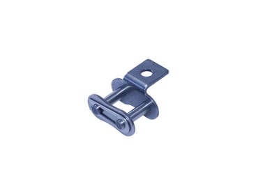 MXT Simplex Attachment connecting link 08B-1 - 1/2", A1, 12.7mm, angle, et hole, en side
