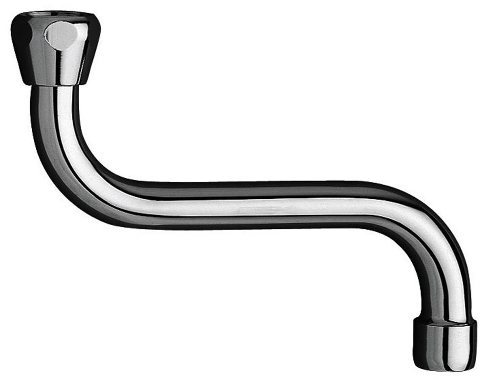 Neoperl universal swivelling spout, 200 mm, S-shank, chrome-plated