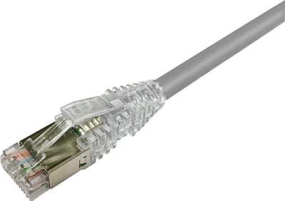 Netconnect Patch cable halogen-free - CAT.6A, STP, grey, 0.5M