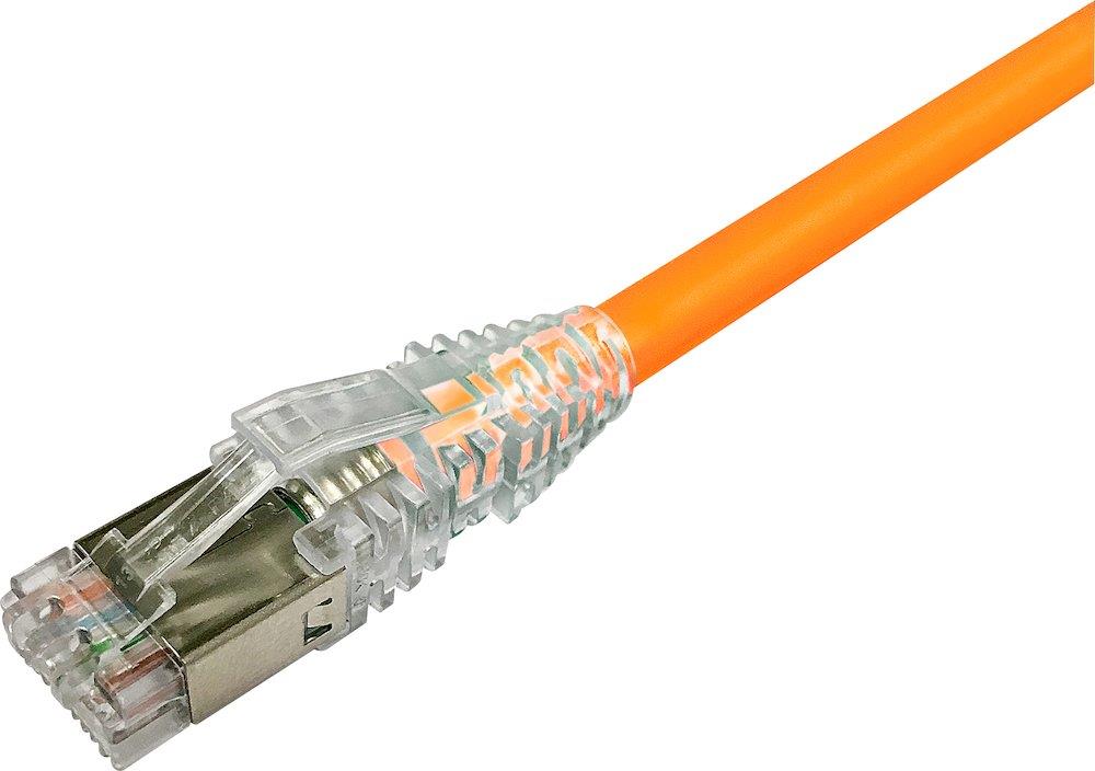 Netconnect Patch cable halogen-free - CAT.6A, STP, Orange, 2M