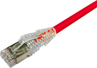 Netconnect Patch cable halogen free - CAT.6A, STP, red, 1M