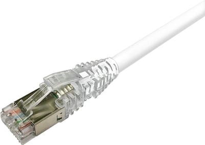 Netconnect Patch cable halogen-free - CAT.6A, STP, white, 7M